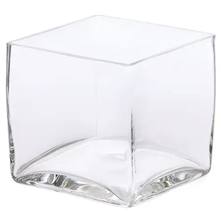 Chic Clear Square Vase (Various Sizes)